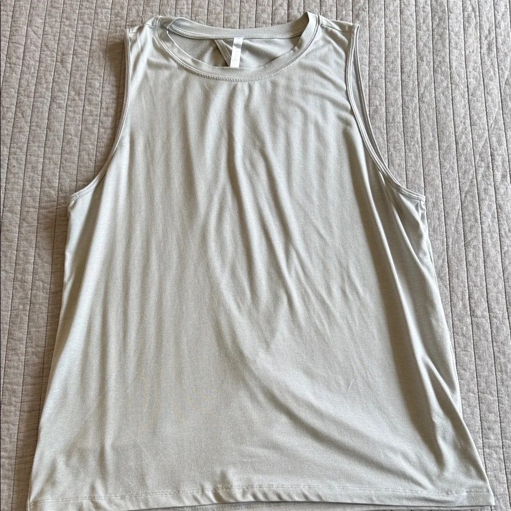 Fabletics Light Gray Muscle Tank - Picture 4 of 5